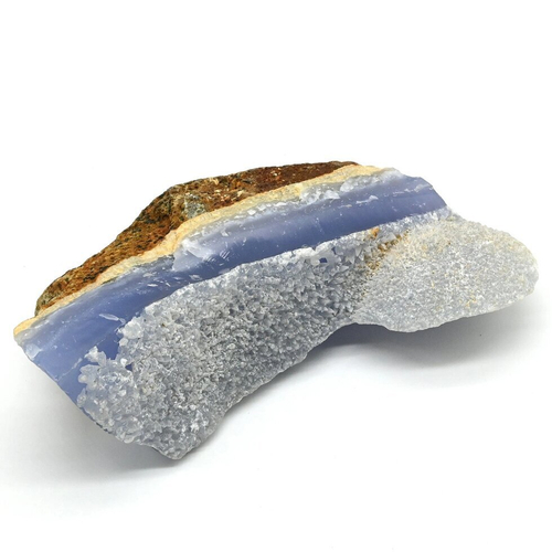 Коллекционный минерал агата голубого (сапфирин) 123*80*45 мм., 347 гр.