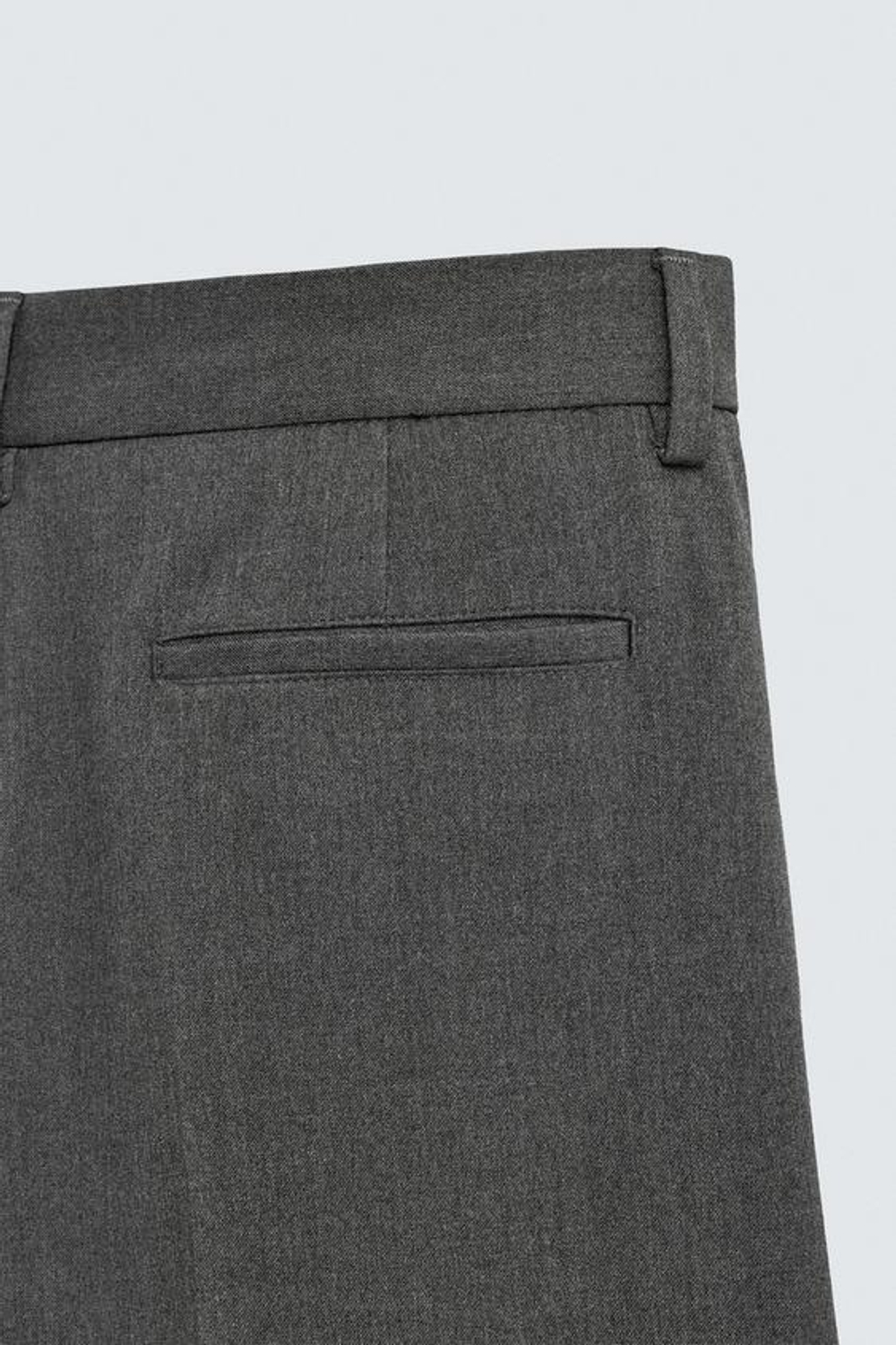 ZARA БРЮКИ WIDE FIT СО СКЛАДКАМИ, СЕРЫЙ