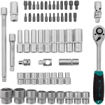 Набор инструментов, 1/2", CrV, пластиковый кейс, 60 пр STELS 14103
