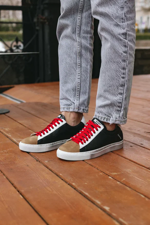 Кеды женские, vintage, арт. wd-107-6, черный-белый