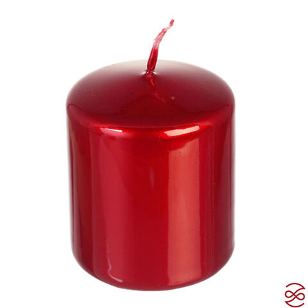 Свеча Adpal Classic 7/5,8 см металлик красный