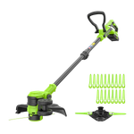 Триммер аккумуляторный Greenworks ST3002, 24V, 30 см, c 1хАКБ 2Ач и ЗУ (ST3002UA)