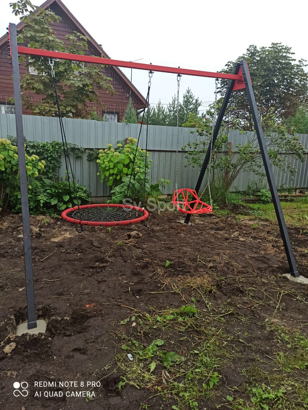 Монтаж уличных качелей Sv Sport