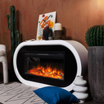 Портал Royal Flame Ellipse Белый с черным (ширина 1450 мм)