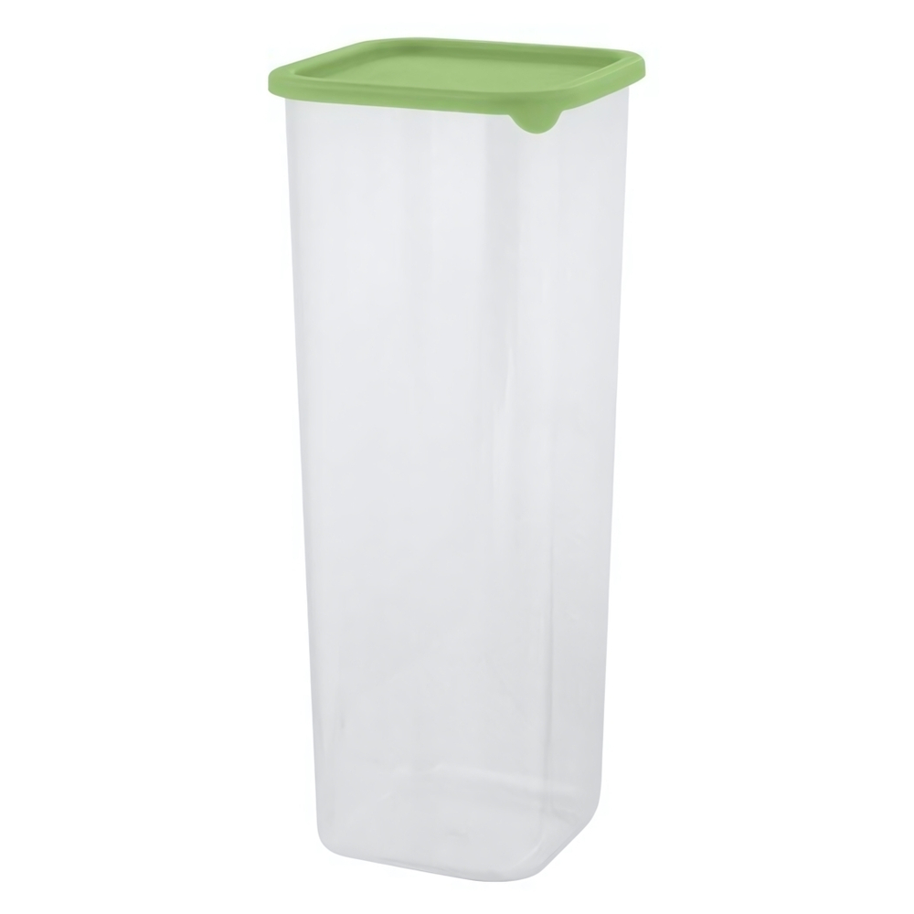 Банка для сыпучих продуктов Sugar&Spice Vanilla квадратная 1,9л, с гибкой крышкой фисташка