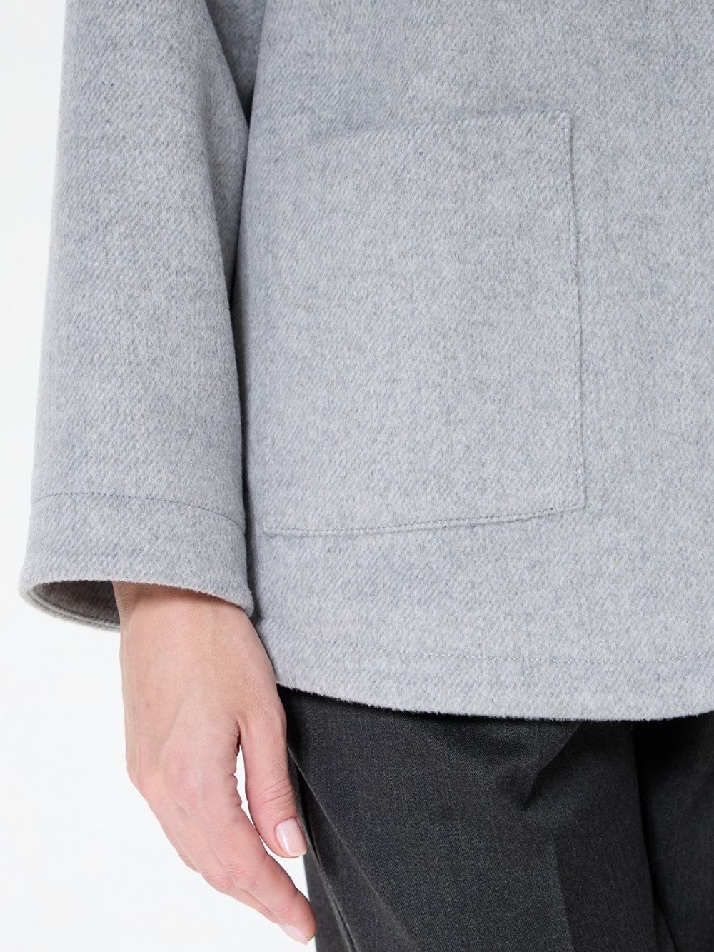 Куртка-Бостон серая шерсть