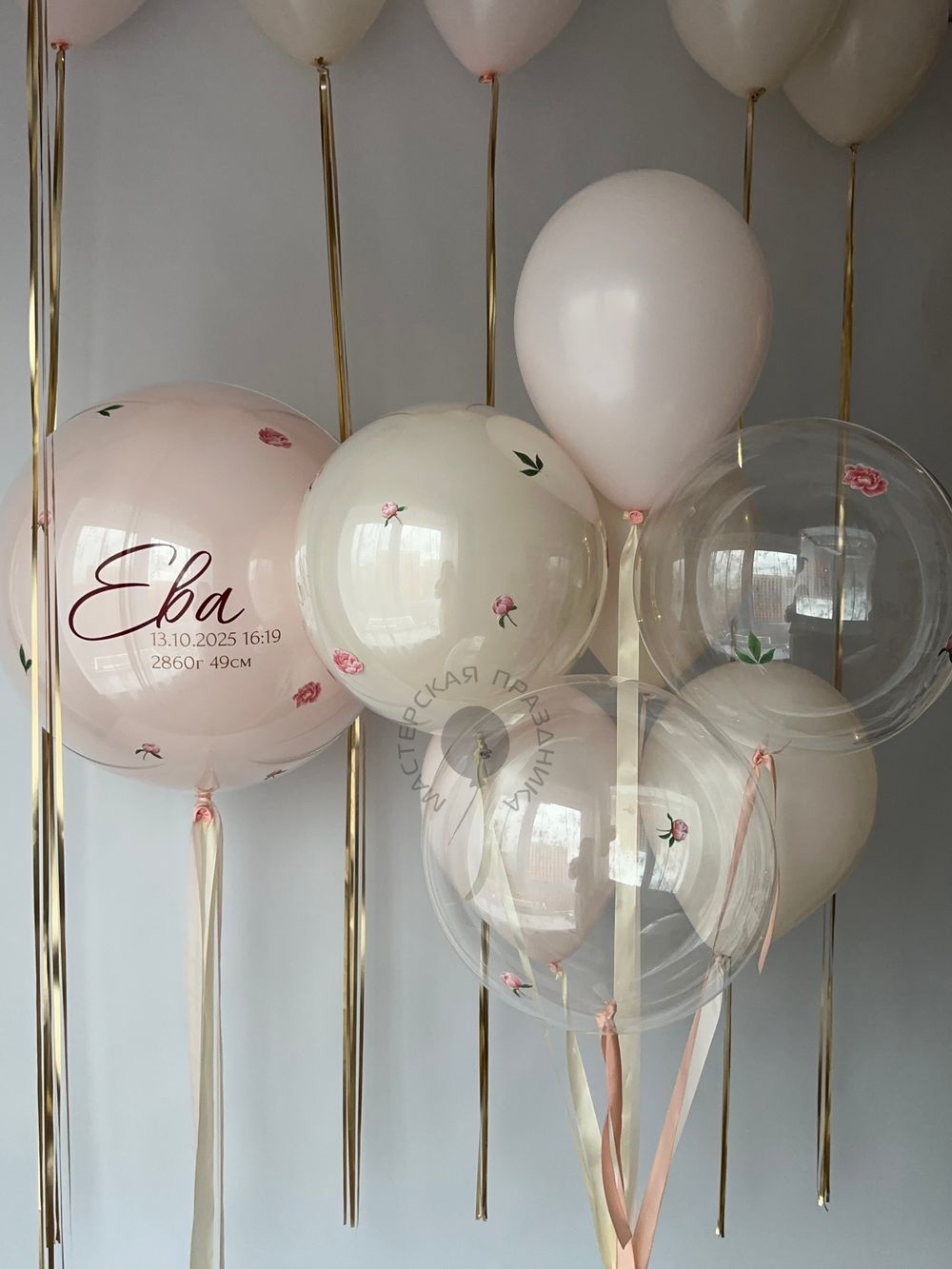 Воздушные шары на выписку для девочки №8694 