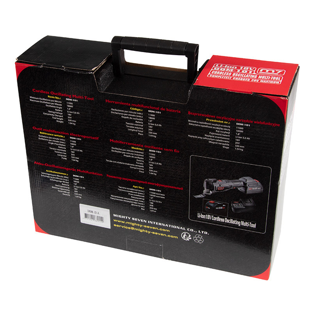 MIGHTY SEVEN (DOM-101A) Реноватор аккумуляторный многофункциональный 18 В, кейс