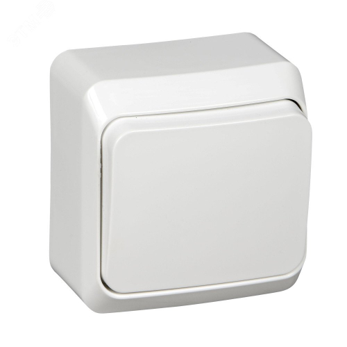 ЭТЮД Выключатель одноклавишный наружный белый сх.1 BA10-001B Systeme Electric