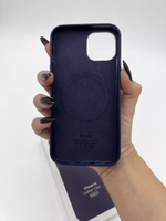 Кожаный чехол Leather Case iPhone 14 | INK Темно Синий