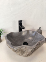 Раковина из речного камня RS-65969 45х36х15 из натурального камня