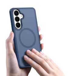 Чехол темно-синего цвета с MagSafe для Samsung Galaxy S26+ Плюс, серия Yind Series от Dux Ducis