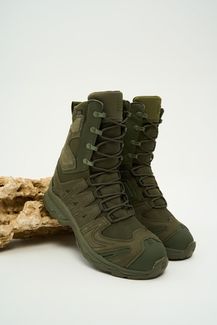 Ботинки тактические треккинговые берцы "Salomon" олива