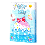 Записная книжка А5, 7БЦ, Alingar, плюш, диз. внутр. блок, линия, 80 л., "Пирожное. Съешь меня"