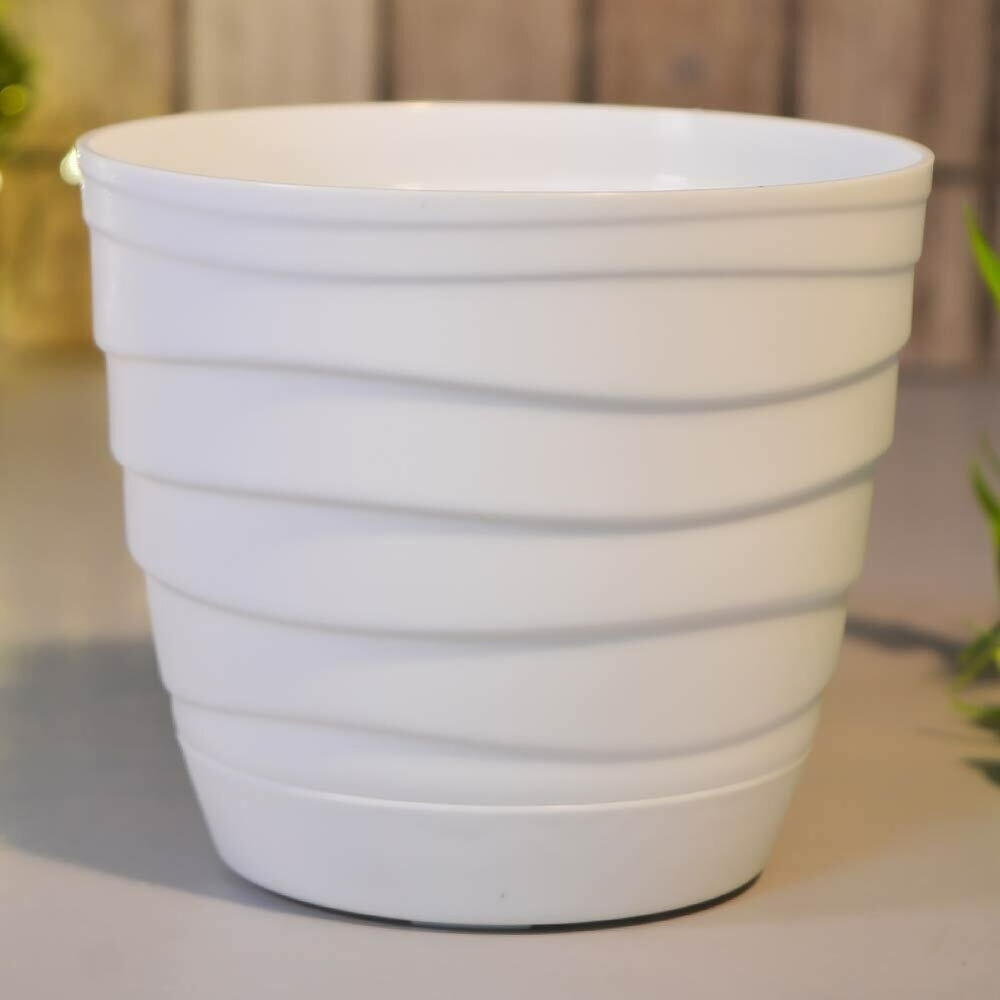 Горшок цветочный Бриз 0,7л, белый