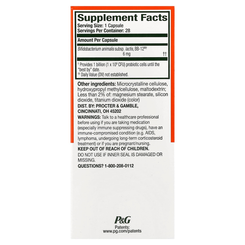 Align Probiotics, Здоровье кишечника и поддержка иммунитета, 6 мг, 28 капсул