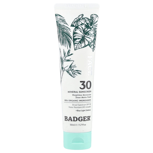 Badger, солнцезащитное средство для лица, SPF 30, 50 мл (1,7 жидк. унции)