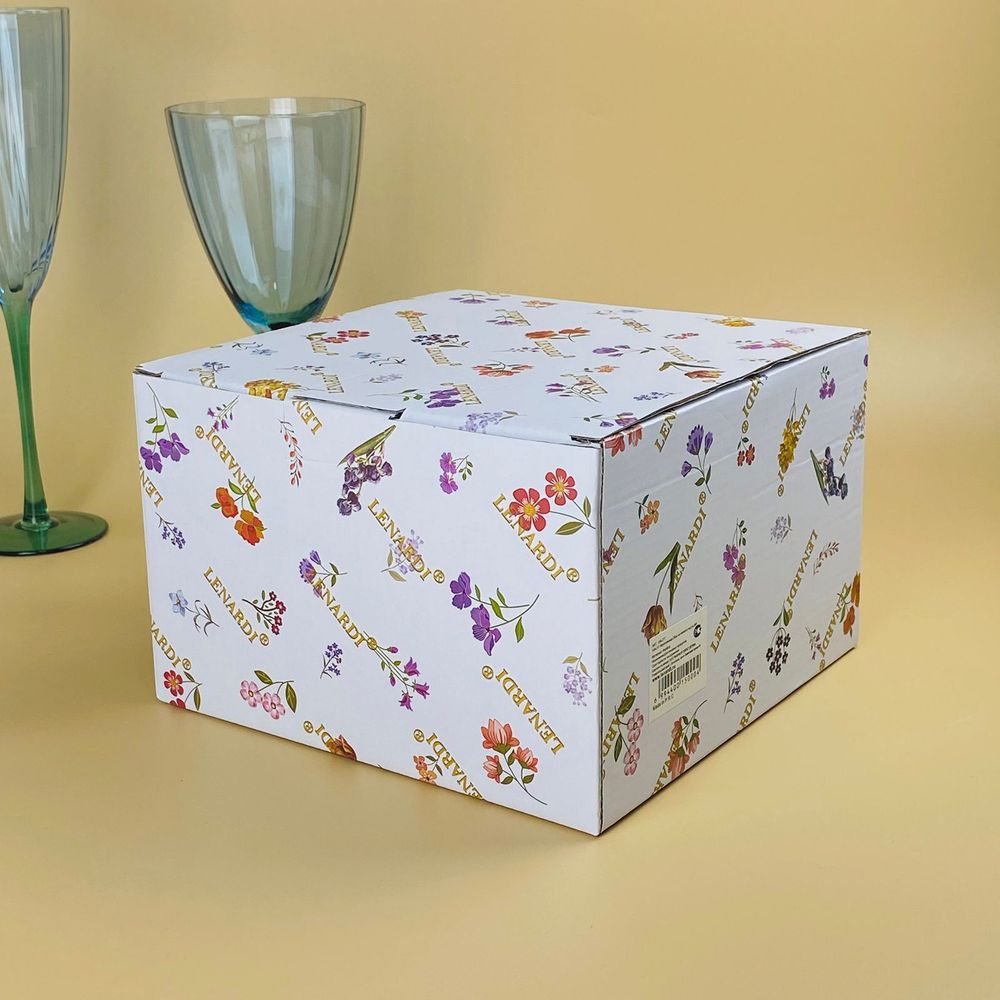 Lenardi 109-217 Фруктовница 20,5х12,5см на ножке КРОКУС в под.уп.(х6)Фарфор