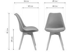 Деревянный стул Bonuss light blue / wood