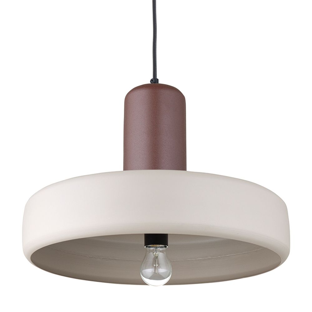 Светильник подвесной Juko, Ø42х31 см, вишневый/бежевый