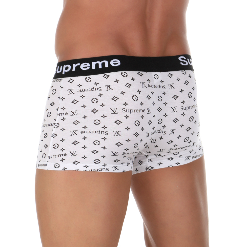 Мужские трусы боксеры белые Supreme LV