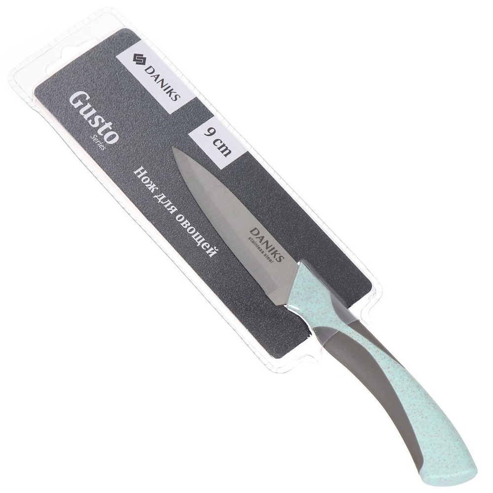 Нож кухонный Daniks, Gusto, разделочный, сталь, 20 см, рук пласт, YW-A377B-SL