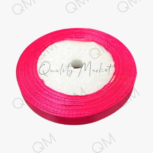 Лента атласная 1 см 25 ярдов (розовый) №14
