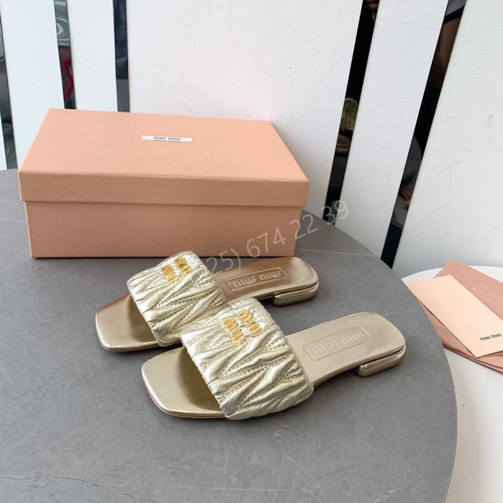 Шлепанцы MIU MIU