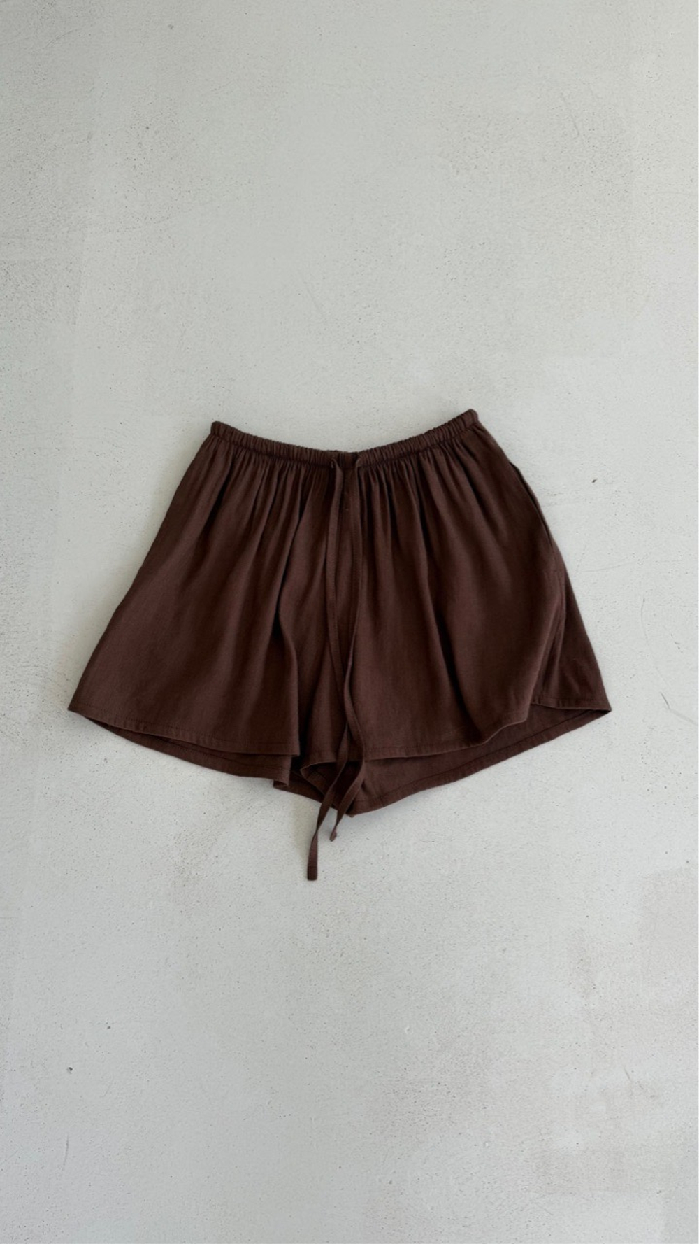 LINEN COFFEE SHORTS