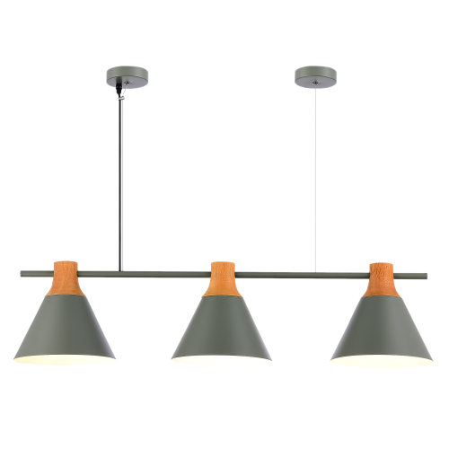 SLE125113-03 Светильник подвесной Серый/Серый, Светлое дерево E14 3*40W MODICA