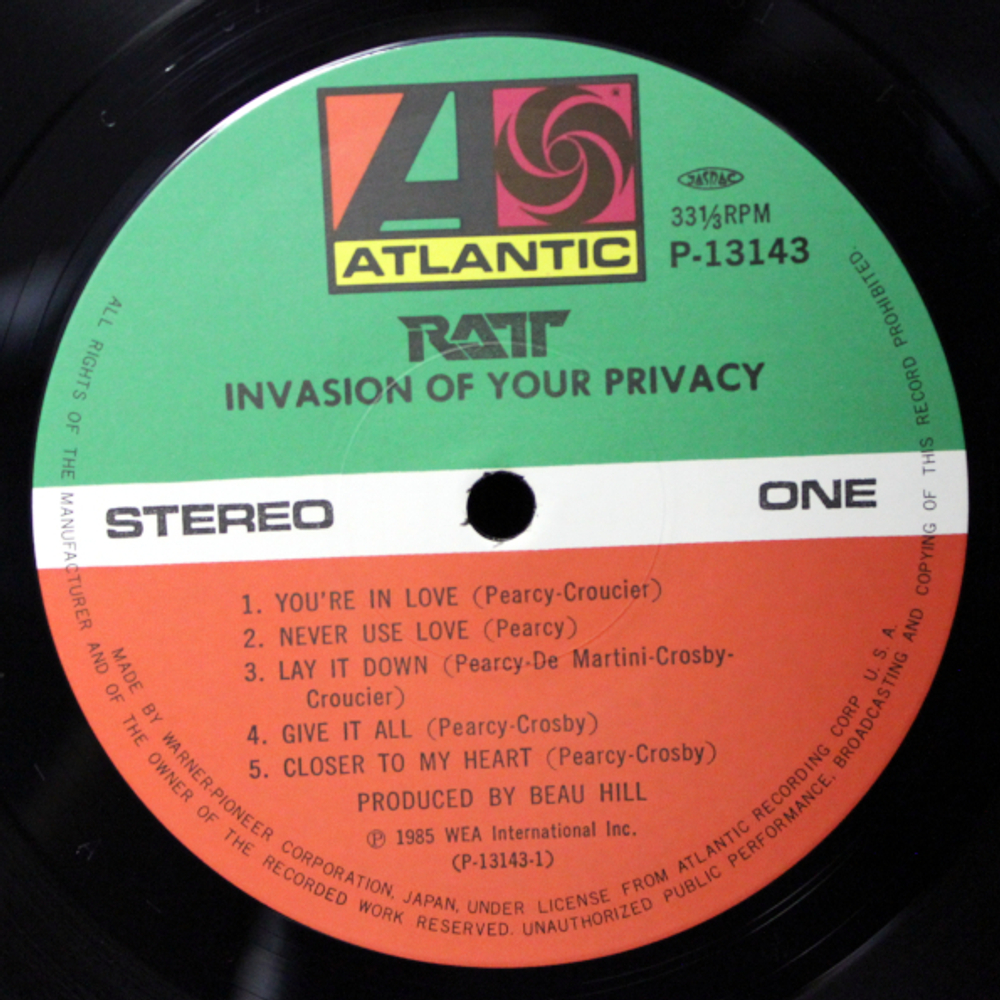 Ratt / Invasion Of Your Privacy (LP)