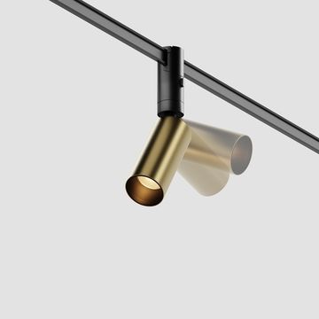 Магнитный трековый светодиодный светильник 5W 3000К 48V TR201-1-5W3K-M-BBS чёрный/латунь Focus Led Flexity Maytoni