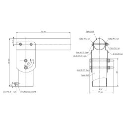 Кронштейн для уличного светильника ЭРА SPP-AC7-0-230-048 с переменным углом для торшерной установки in-d60mm out-d48mm