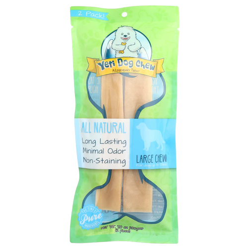 Yeti Dog Chew, большие жевательные таблетки, для собак до 55 фунтов, 2 шт., 200 г (7 унций)