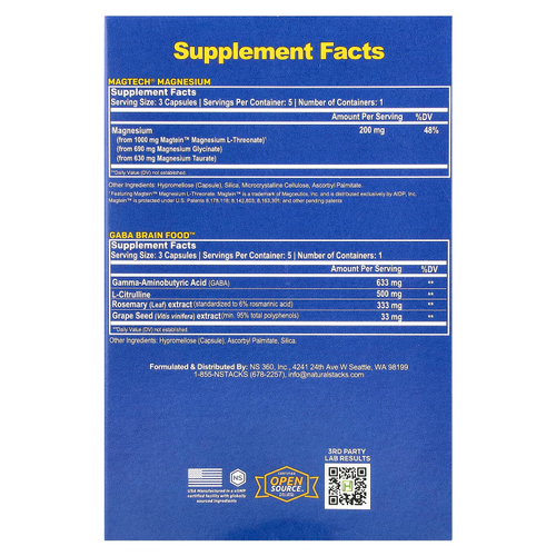 Natural Stacks, Sleep Stack, 2 флакона, 15 вегетарианских капсул в каждой