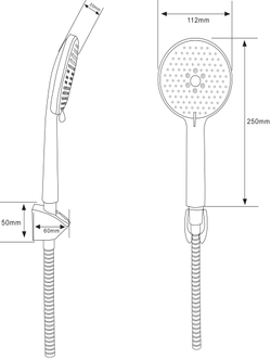 Душевой гарнитур STWORKI Молде S23190UCR хром