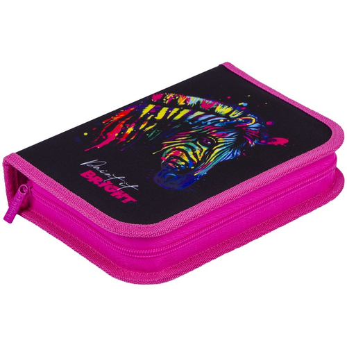 АКЦИЯ ЛИК Пенал 1 отделение, 200*140*40 Berlingo "Neon Zebra", дополнительная откидная секция, полиэстер И