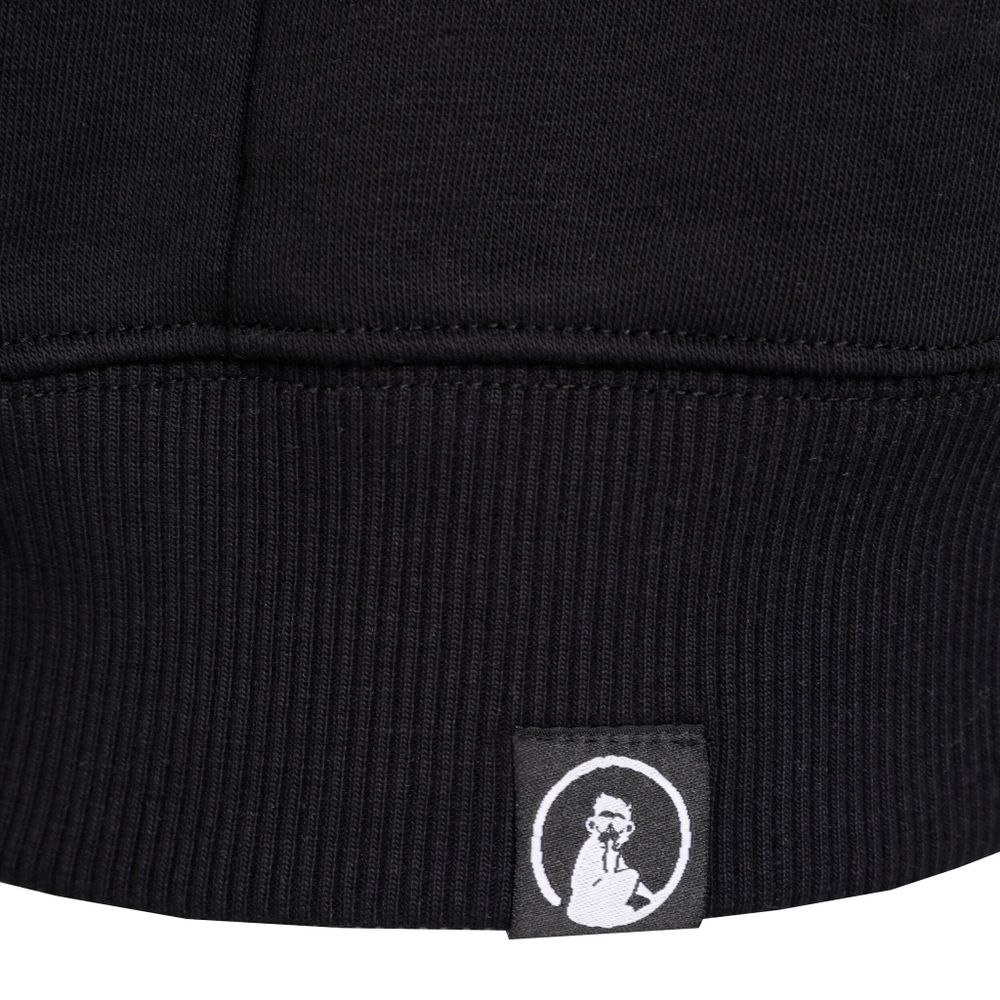 Мужская кофта теннисная Quiet Please Longline Sweatshirt Men - Black, White