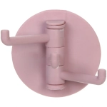 Крючок настенный многофункциональный на липкой основе «ИДЕЯДОМА», цвет пудровая роза, нагрузка 1кг/7*6см (пакет с подвесом)