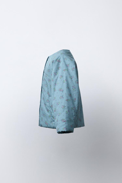 ZARA ЖАКЕТ С ЦВЕТОЧНЫМ ПРИНТОМ, СИНЕВАТЫЙ