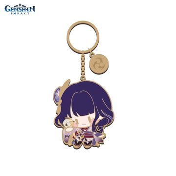 Брелок металический Chibi Character Metal Keychain Raiden Shogun 6974696617825