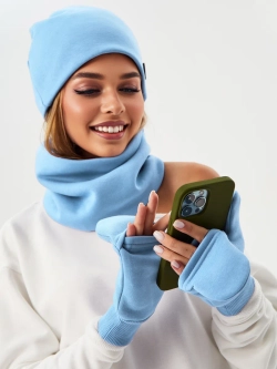 Рукавички-трансформеры из футера с начесом