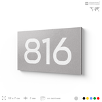 Номер на дверь 816, табличка на дверь для офиса, квартиры, кабинета, аудитории, склада, серая 120х70 мм, Айдентика Технолоджи