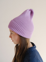 Шапка вязаная-резинка весенняя/осенняя КЭП(Лаванда)