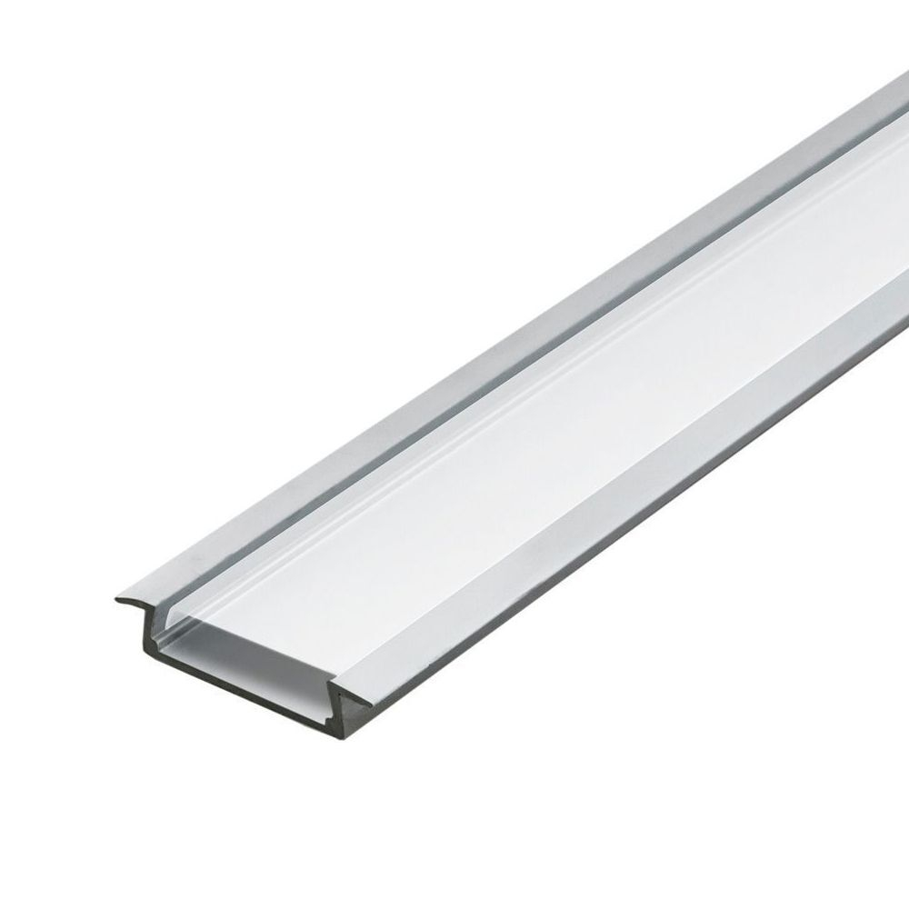 2000*6*31мм Комплект Профиль встраиваемый для светодиодной ленты, цвет серебро, в комплекте 2 заглушки + экран + 4 крепежа