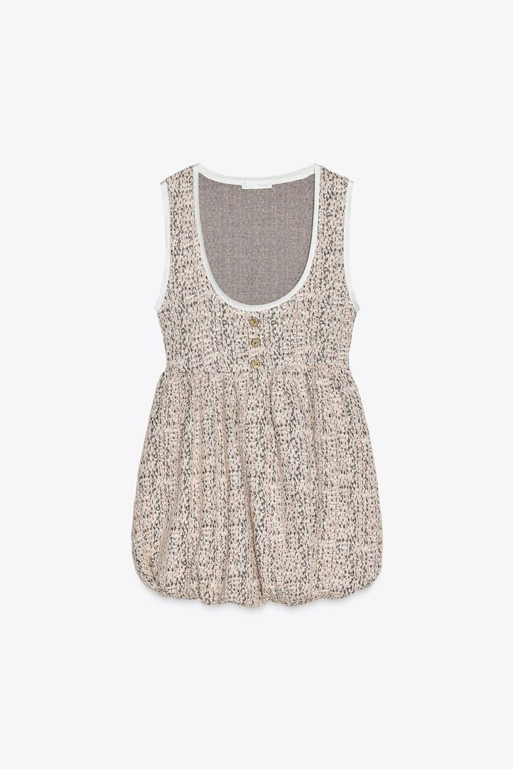 ZARA ПЛАТЬЕ С ВОЛАНОМ, РОЗОВЫЙ