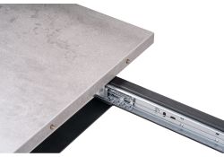 Стол раскладной Лота Лофт 140(180)х80х74 25 мм бетон / матовый черный