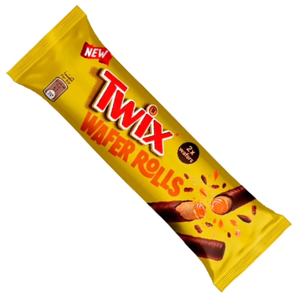 Вафельные палочки TWIX Water Rolls с начинкой, 22,5 г