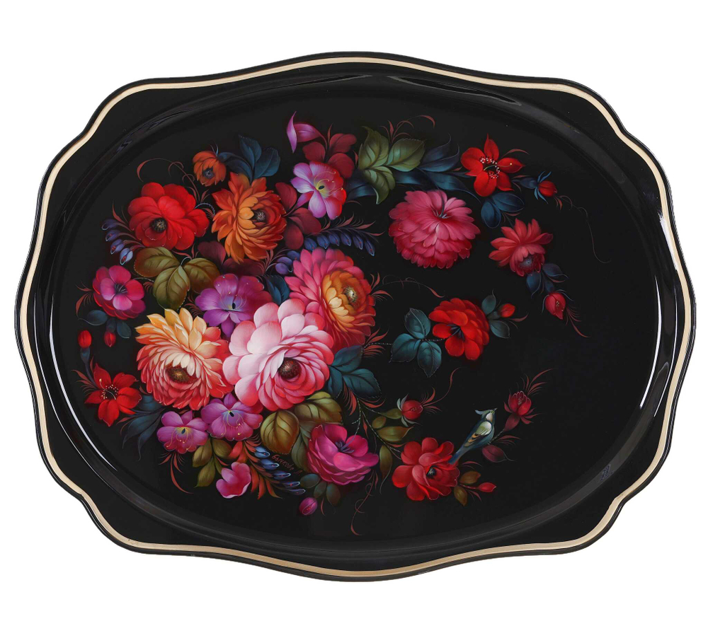 Zhostovo metal tray A31D07042517