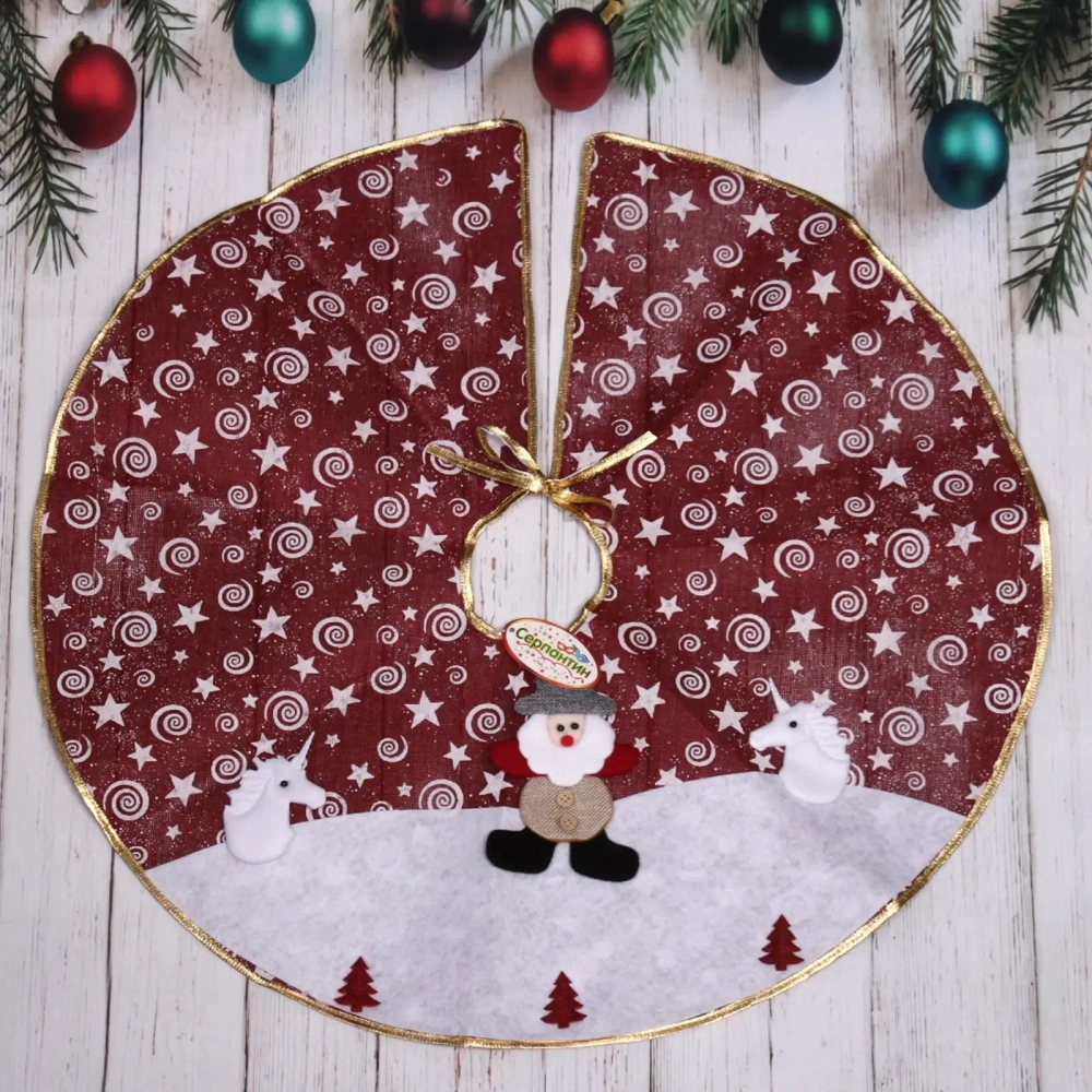 Коврик под ёлку JOLLY «Метель в лесу» d-70 см